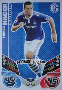 Sticker Marco Hoger - German Football Bundesliga 2011-2012. Match Attax - Topps