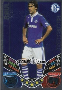 Figurina Raul González - German Football Bundesliga 2011-2012. Match Attax - Topps