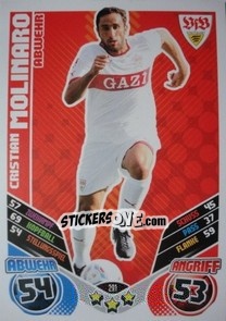 Sticker Cristian Molinaro - German Football Bundesliga 2011-2012. Match Attax n. 291 - Topps