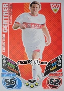 Sticker Christian Gentner - German Football Bundesliga 2011-2012. Match Attax - Topps