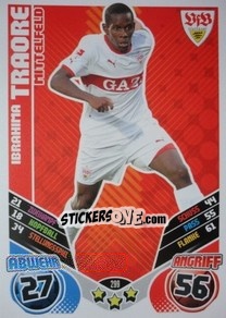 Sticker Ibrahima Traore - German Football Bundesliga 2011-2012. Match Attax n. 299 - Topps