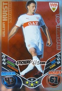 Sticker William Kvist - German Football Bundesliga 2011-2012. Match Attax n. 301 - Topps