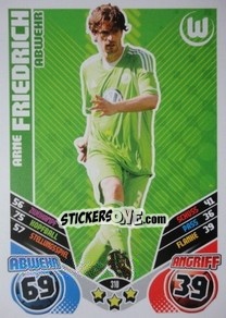 Cromo Arne Friedrich - German Football Bundesliga 2011-2012. Match Attax - Topps