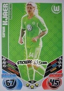 Sticker Simon Kjaer - German Football Bundesliga 2011-2012. Match Attax n. 313 - Topps