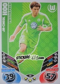 Sticker Ja-Cheol Koo - German Football Bundesliga 2011-2012. Match Attax - Topps