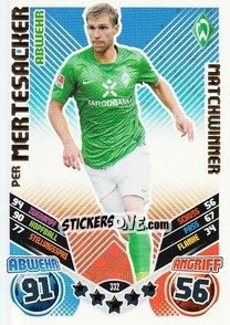 Sticker Per Mertesacker - German Football Bundesliga 2011-2012. Match Attax n. 332 - Topps