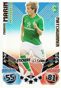 Sticker Marko Marin - German Football Bundesliga 2011-2012. Match Attax - Topps