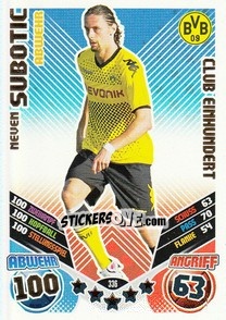Sticker Neven Subotic - German Football Bundesliga 2011-2012. Match Attax n. 336 - Topps