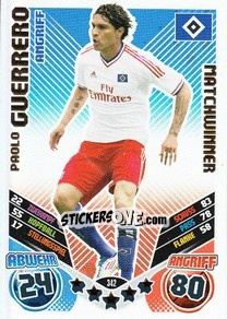 Sticker Paolo Guerrero - German Football Bundesliga 2011-2012. Match Attax - Topps