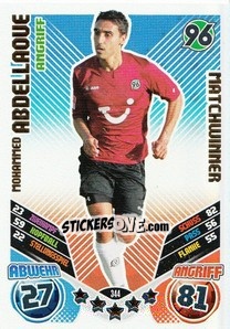 Sticker Mohammed Abdellaoue - German Football Bundesliga 2011-2012. Match Attax - Topps