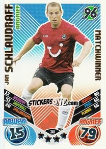 Cromo Jan Schlaudraff - German Football Bundesliga 2011-2012. Match Attax - Topps