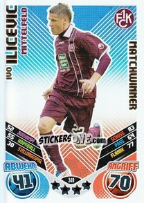 Sticker Ivo Ilicevic - German Football Bundesliga 2011-2012. Match Attax n. 349 - Topps