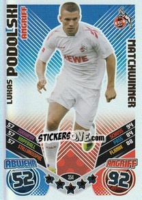 Cromo Lukas Podolski - German Football Bundesliga 2011-2012. Match Attax - Topps