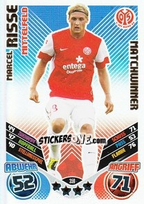 Cromo Marcel Risse - German Football Bundesliga 2011-2012. Match Attax - Topps