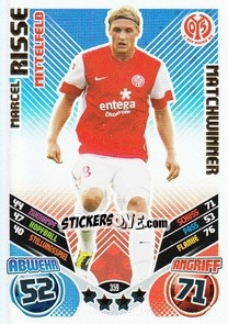 Figurina Marcel Risse - German Football Bundesliga 2011-2012. Match Attax - Topps