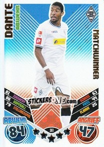 Sticker Dante - German Football Bundesliga 2011-2012. Match Attax - Topps