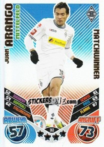 Cromo Juan Arango - German Football Bundesliga 2011-2012. Match Attax - Topps