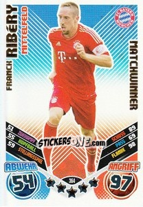 Sticker Franck Ribéry - German Football Bundesliga 2011-2012. Match Attax n. 364 - Topps