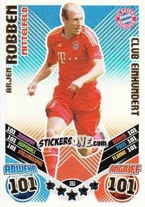 Sticker Arjen Robben - German Football Bundesliga 2011-2012. Match Attax n. 365 - Topps
