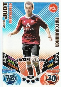 Cromo Juri Judt - German Football Bundesliga 2011-2012. Match Attax - Topps