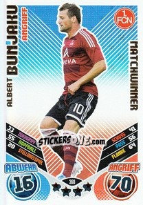 Figurina Albert Bunjaku - German Football Bundesliga 2011-2012. Match Attax - Topps