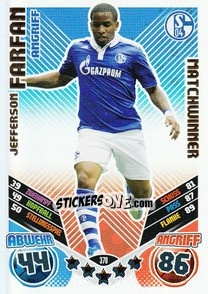 Sticker Jefferson Farfan - German Football Bundesliga 2011-2012. Match Attax n. 370 - Topps