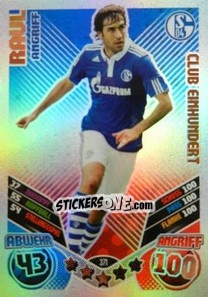 Sticker Raul González - German Football Bundesliga 2011-2012. Match Attax - Topps