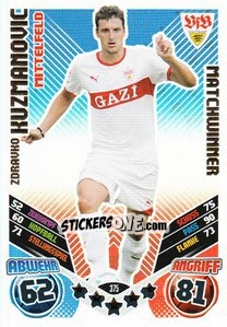 Sticker Zdravko Kuzmanovic - German Football Bundesliga 2011-2012. Match Attax n. 375 - Topps