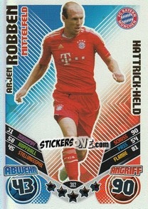 Sticker Arjen Robben - German Football Bundesliga 2011-2012. Match Attax n. 382 - Topps