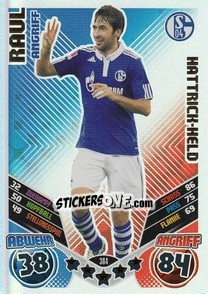 Sticker Raul González - German Football Bundesliga 2011-2012. Match Attax - Topps