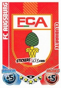 Sticker Emblem FC Augsburg - German Football Bundesliga 2011-2012. Match Attax n. 386 - Topps