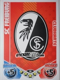 Sticker Emblem SC Freiburg - German Football Bundesliga 2011-2012. Match Attax n. 389 - Topps