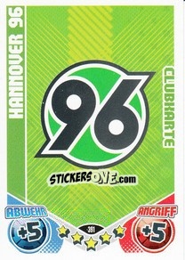 Sticker Emblem Hannover 96 - German Football Bundesliga 2011-2012. Match Attax n. 391 - Topps