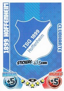 Sticker Emblem 1899 Hoffenheim - German Football Bundesliga 2011-2012. Match Attax n. 392 - Topps