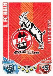 Sticker Emblem FC Koln - German Football Bundesliga 2011-2012. Match Attax n. 394 - Topps