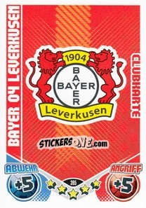 Sticker Emblem Bayer 04 - German Football Bundesliga 2011-2012. Match Attax n. 395 - Topps