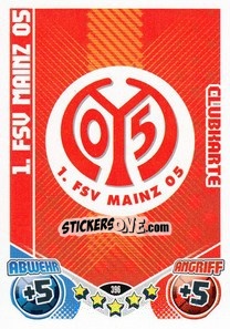 Sticker Emblem FSV Mainz 05 - German Football Bundesliga 2011-2012. Match Attax - Topps