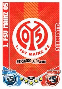 Sticker Emblem FSV Mainz 05 - German Football Bundesliga 2011-2012. Match Attax n. 396 - Topps