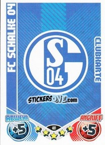 Sticker Emblema FC Schalke 04 - German Football Bundesliga 2011-2012. Match Attax n. 401 - Topps