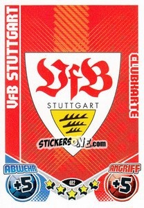 Sticker Embleme VFB Stuttgart - German Football Bundesliga 2011-2012. Match Attax n. 402 - Topps