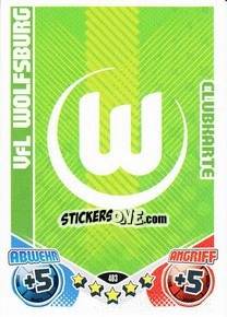 Sticker Embleme VFL Wolfsburg - German Football Bundesliga 2011-2012. Match Attax n. 403 - Topps