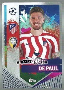 Sticker Rodrigo De Paul - UEFA Champions League 2022-2023
 n. 72 - Topps