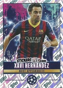 Sticker Xavi Hernández (Most appearances) - UEFA Champions League 2022-2023
 - Topps