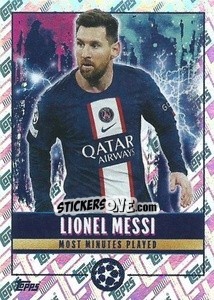 Sticker Lionel Messi (Most minutes played) - UEFA Champions League 2022-2023
 - Topps