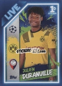 Sticker Julien Duranville - UEFA Champions League 2022-2023
 - Topps