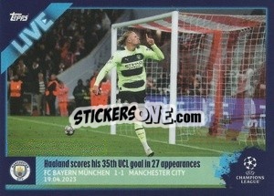 Sticker Erling Haaland Esulta - UEFA Champions League 2022-2023
 n. L77 - Topps