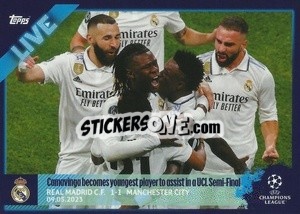 Sticker Real Madrid - Man City 1-1 - UEFA Champions League 2022-2023
 n. L83 - Topps