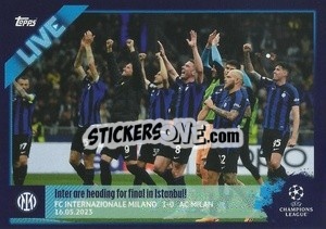 Sticker Fc Internazionale - Milan 1-0 - UEFA Champions League 2022-2023
 n. L88 - Topps