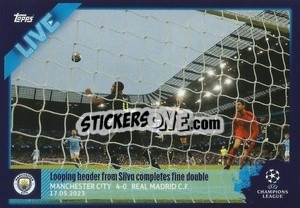 Sticker Manchester City - Real Madrid 4-0 - UEFA Champions League 2022-2023
 n. L90 - Topps