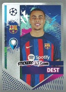Sticker Sergiño Dest - UEFA Champions League 2022-2023
 n. 190 - Topps